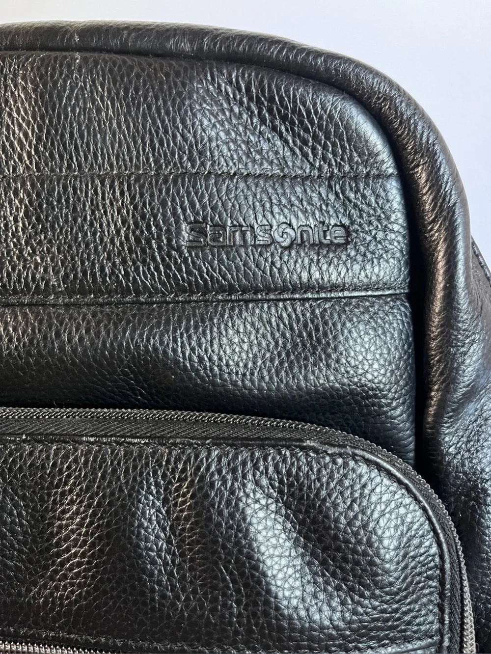 Samsonite Classic Leather Backpack, Carry-On Travel Bag,